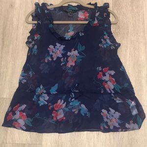 French Connection sheer floral top